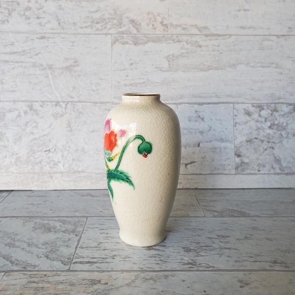 Homco Vintage Crackle Japanese Vase - Picture 3 of 7